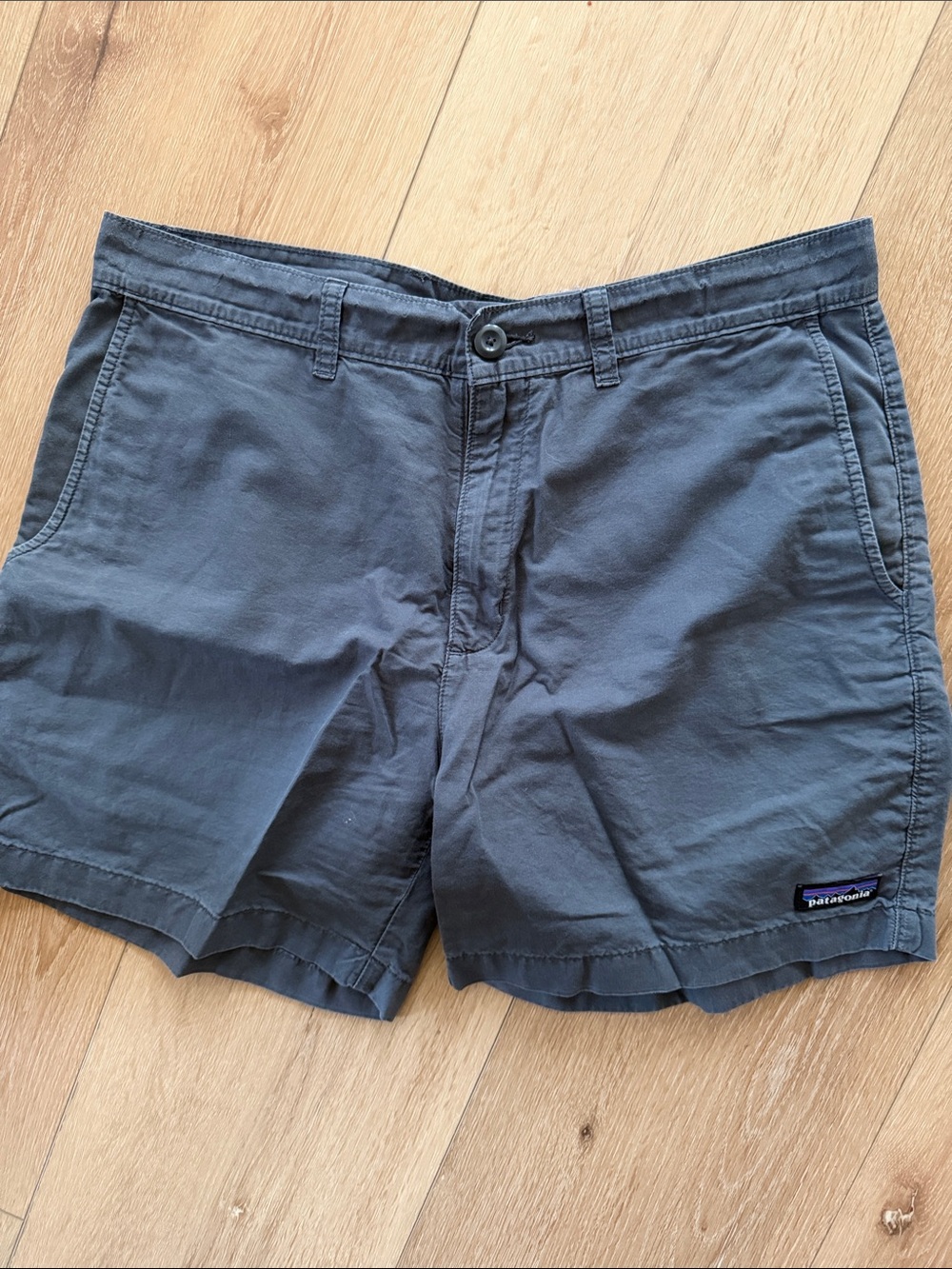 Patagonia Men’s Charcoal Flat-Front Shorts Hemp Shorts
